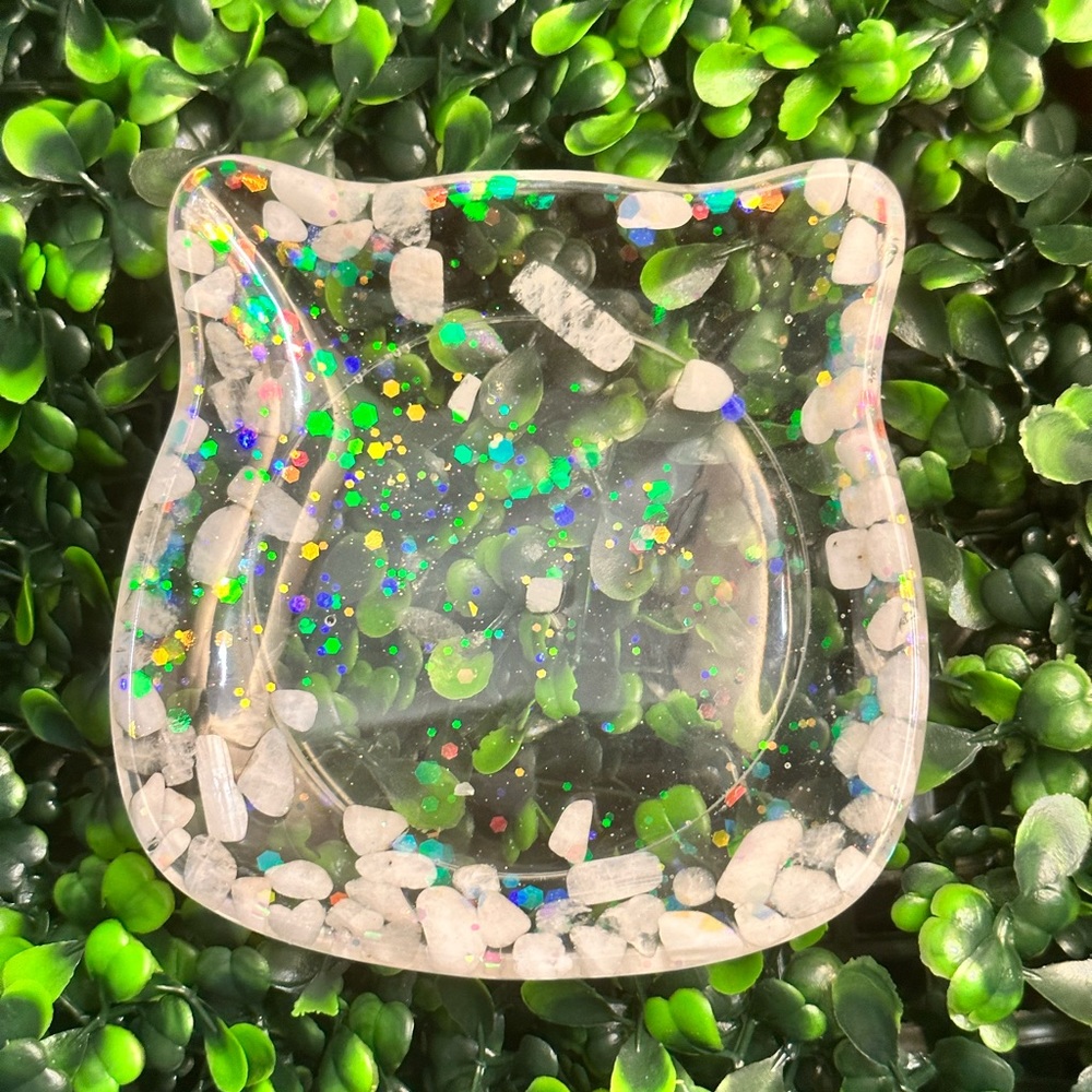 Rose Quartz Kitty Bowl (Handmade)